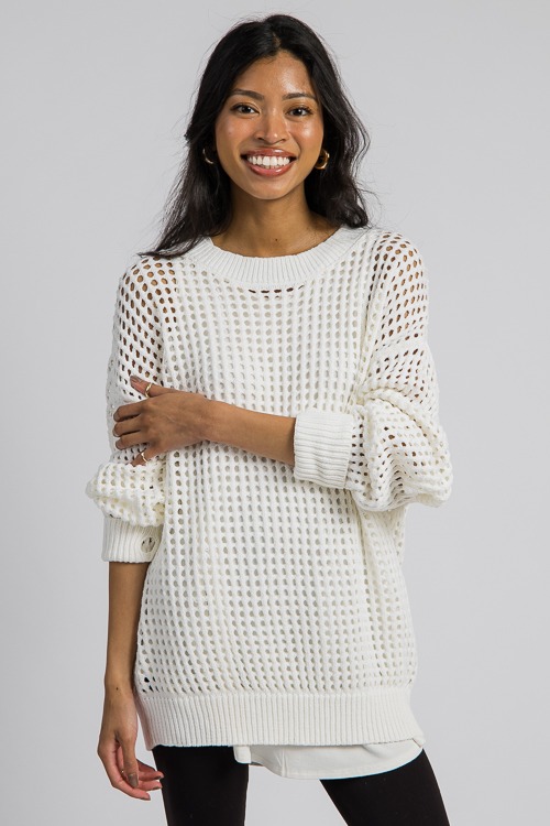 Solid Open Weave Sweater, White - 4K7A0607p.jpg