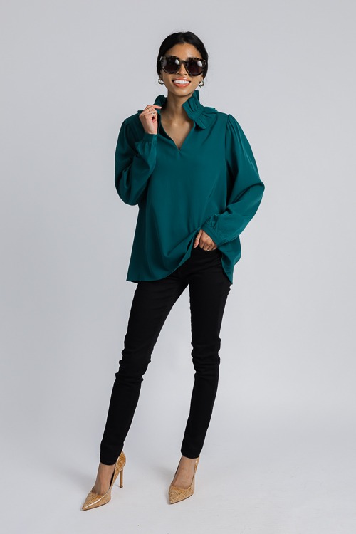 Faith Ruffle Blouse, H Green - 4K7A0791.jpg