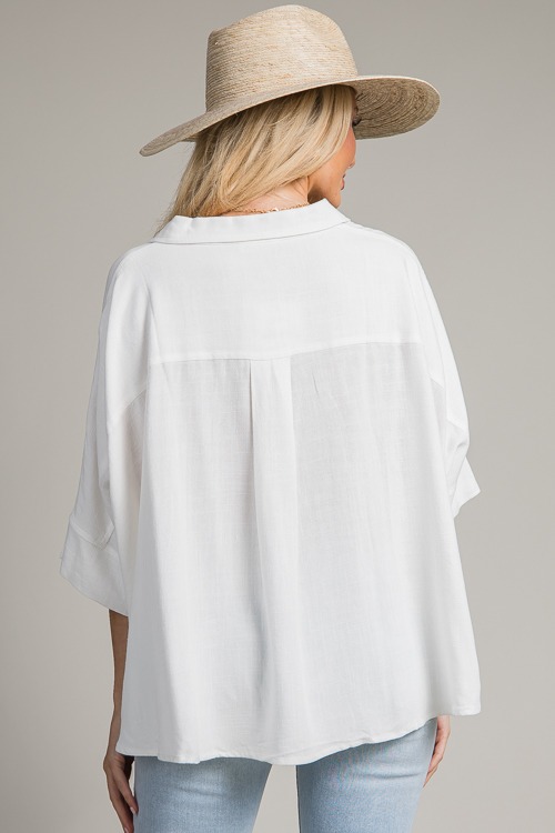 Oversized Linen Shirt, Ivory - 4K7A1042h.jpg