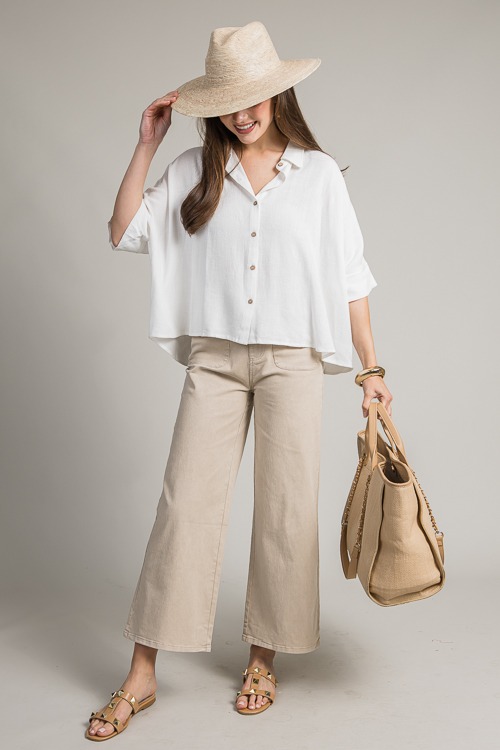 Oversized Linen Shirt, Ivory - 4K7A1073p.jpg