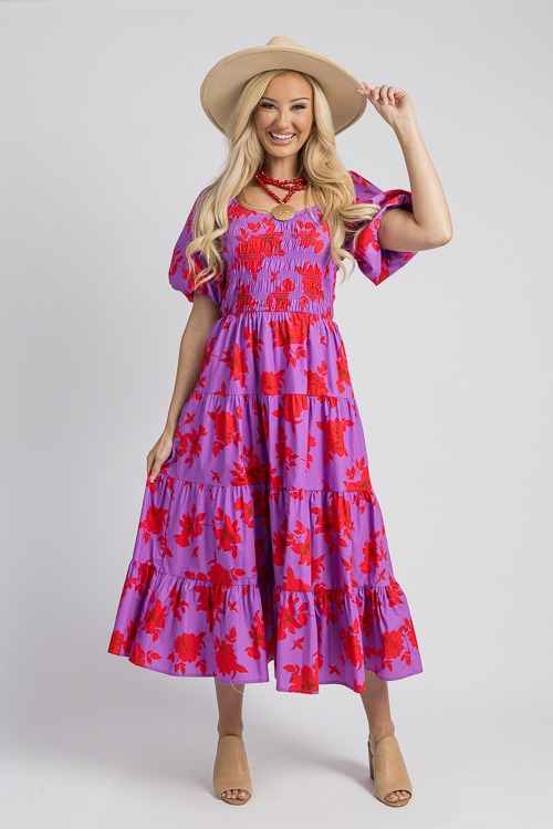 Evie Floral Midi, Purple/Red - 4K7A1309.jpg