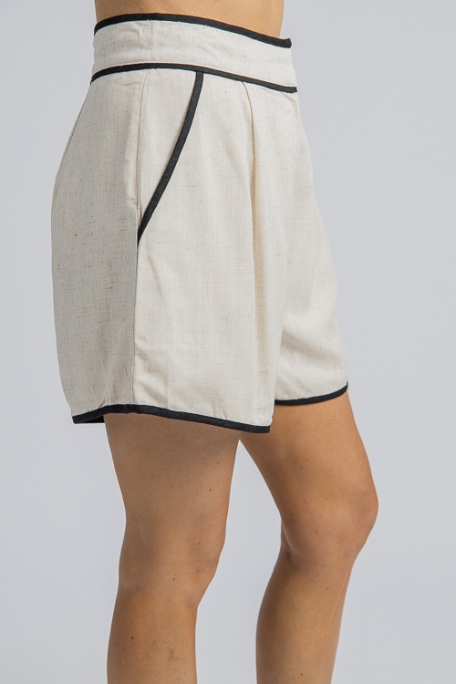 Contrast Trim Linen Shorts, Oat - 4K7A1634.jpg