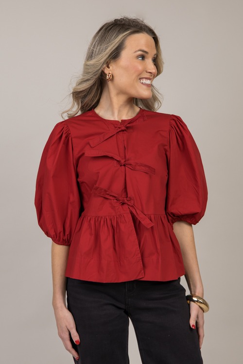 Triple Tie Peplum Top, Scarlet - 4K7A1735.jpg