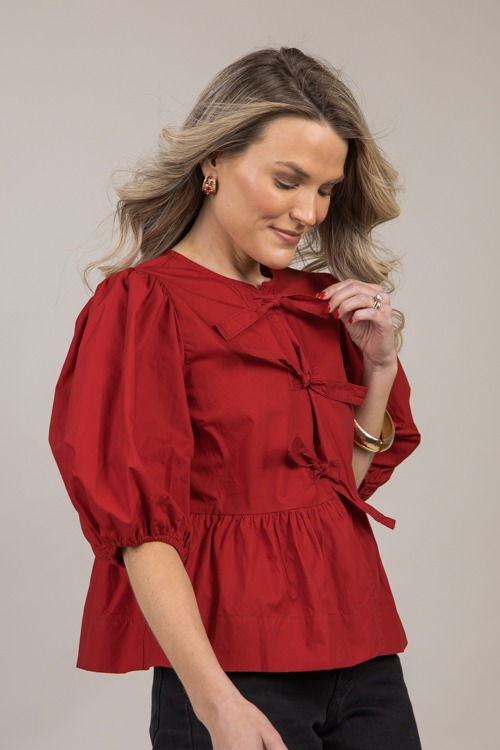 Triple Tie Peplum Top, Scarlet - 4K7A1740.jpg