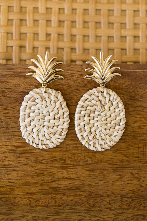 Rattan Pineapple Earrings - 4K7A1772.jpg