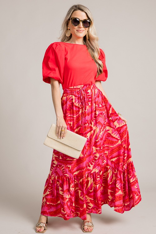 Leaf Print Maxi Skirt, Pink - 4K7A2061.jpg