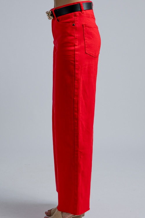 Raw Hem Wide Leg Pants, Red - 4K7A2284.jpg