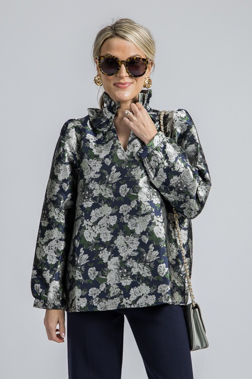 Gorgeous Floral Blouse, Navy - 4K7A5018p.jpg