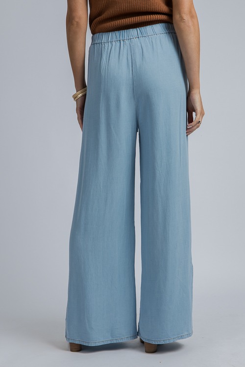 Slit Leg Chambray Pants, Lt. De - 4K7A5246.jpg