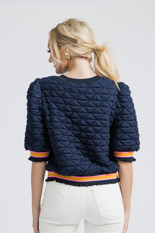 Quilted Stripe Band Top, Navy - 4K7A6693.jpg