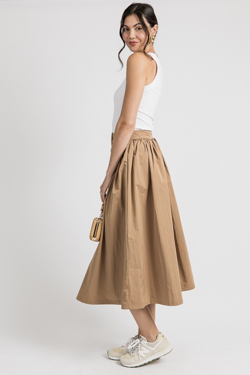 Buckle Belt Maxi Skirt, Taupe - 4K7A6784.jpg