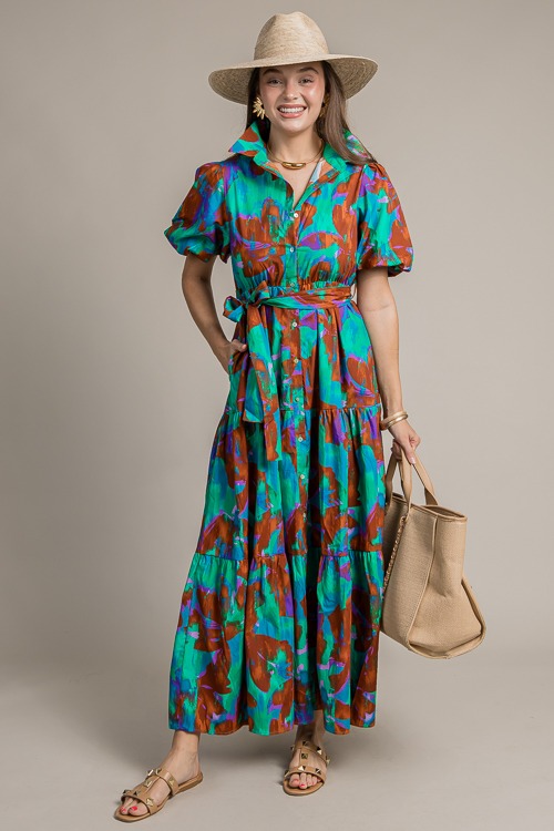 Painted Button Up Maxi, Brown/Green - 4K7A8879.jpg