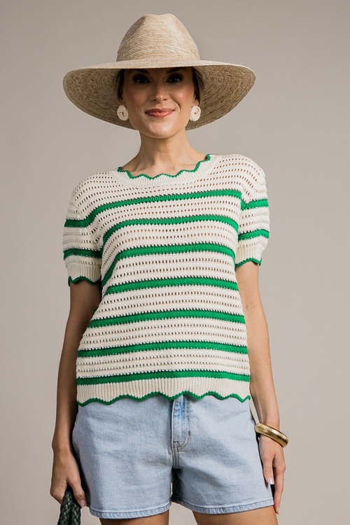 Wavy Trim Stripe Sweater, Green - 4K7A9019.jpg