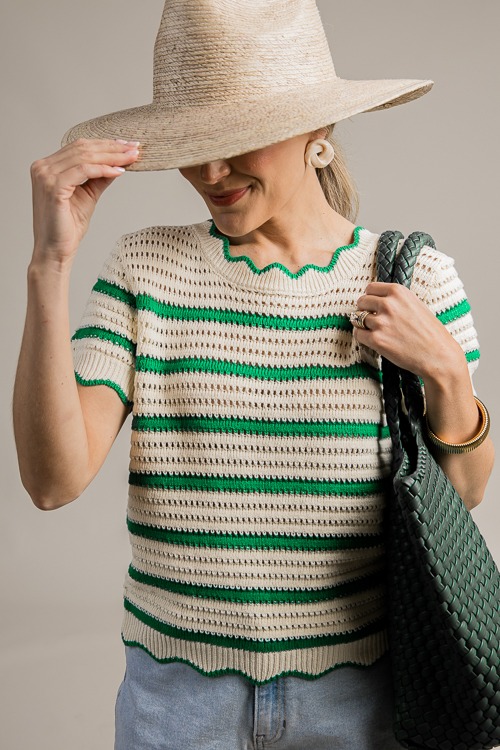 Wavy Trim Stripe Sweater, Green - 4K7A9026.jpg