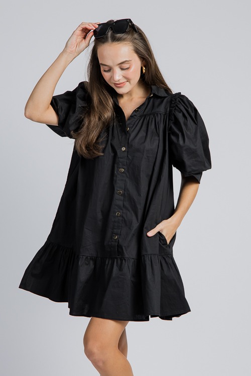 Karlie Button Up Dress, Black - 4K7A9151.jpg