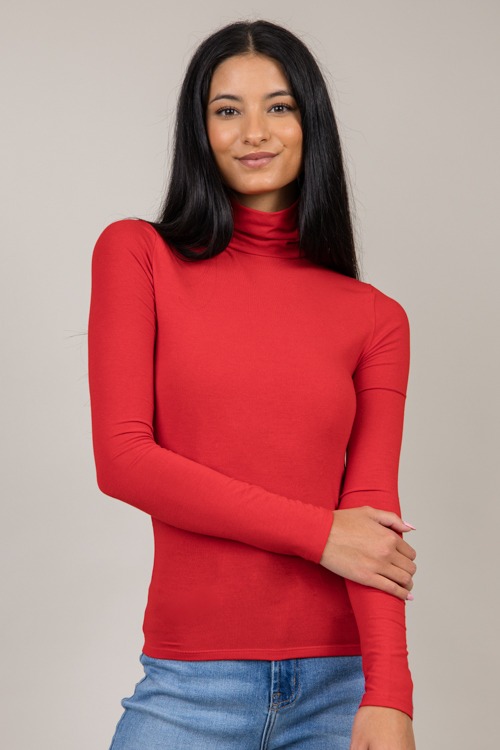 Simple Turtleneck Top, Red - 4K7A9650-Edit.jpg