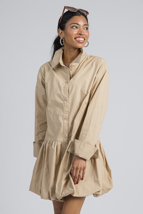 Bubble Hem Shirt Dress, Taupe - 4K7A9773p.jpg