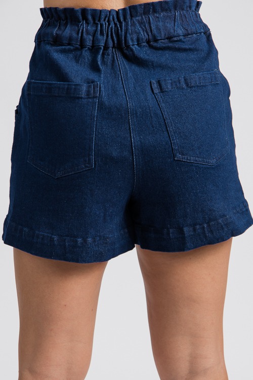 Elastic Waist Denim Shorts, Ind - 4K7A9843.jpg