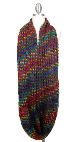 Chocolate Rainbow Scarf - Accessories - The Blue Door Boutique