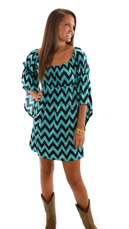 Shoulder Shimmy Dress, Blue - Dresses - The Blue Door Boutique