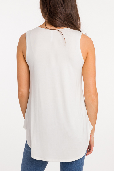 Casey Crew Tank, Ivory