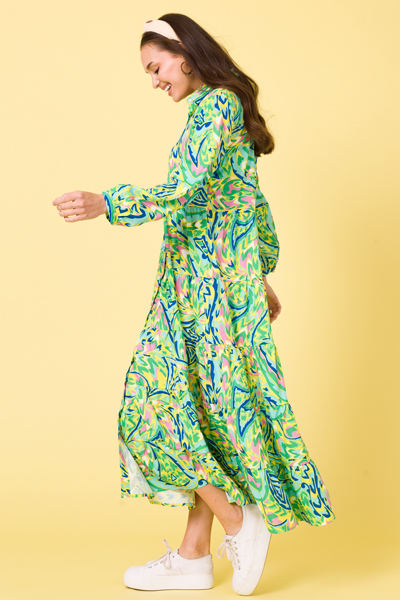 Sea of Swirls Maxi, Green