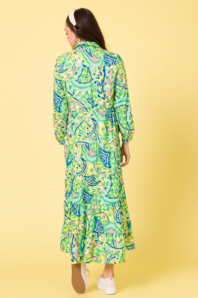 Sea of Swirls Maxi, Green