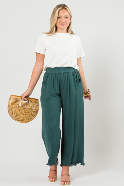 ESPRIT - Satin wide leg trousers at our online shop